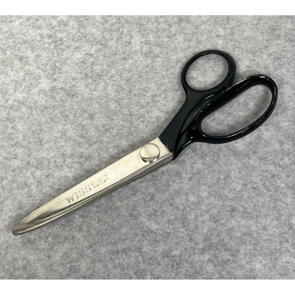 Vintage Wiss Pinking Shears Sewing Scissors CB-7 Steel Ball Bearing Right Hand‎